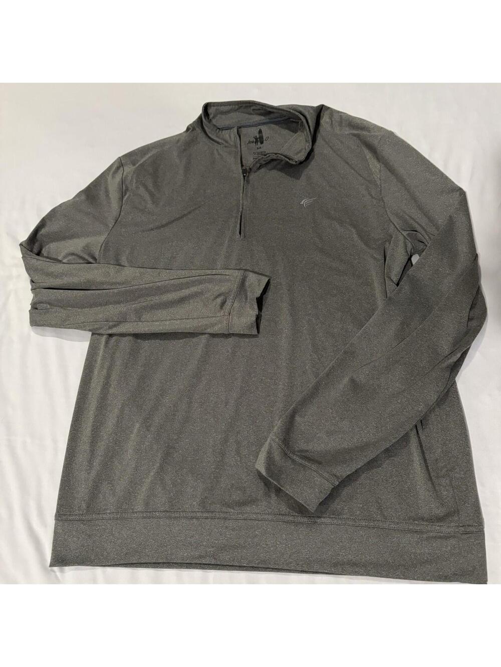 Johnnie-O Pullover Mens Large Grey‎ Quarter Zip Performance Stretch Golf